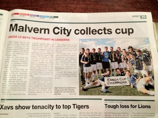 所属クラブ優勝！サッカー留学の学生